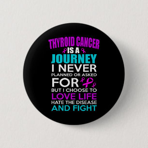 Thyroid Cancer Awareness  6 Cm Round Badge