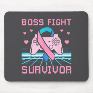 Thyroid Cancer Awareness Boss Fight Survivor Gamer Mouse Pad