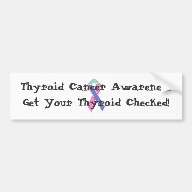 Thyroid Cancer Awareness (bumper sticker) Bumper Sticker (Front)