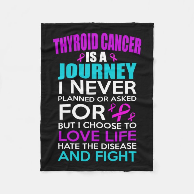 Thyroid Cancer Awareness  Fleece Blanket (Front)