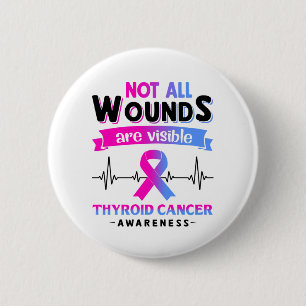Thyroid Cancer Awareness Month Ribbon Gifts 6 Cm Round Badge