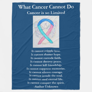 Thyroid Cancer Awareness Ribbon Art Chemo Blanket