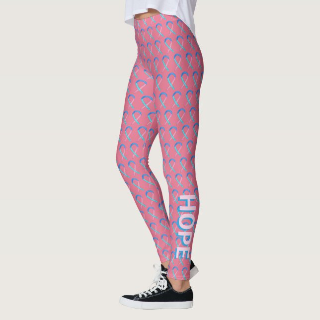 Thyroid Cancer Awareness Ribbon Custom Leggings (Left)