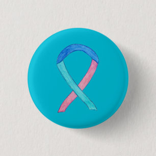 Thyroid Cancer Awareness Ribbon Custom Pin Buttons
