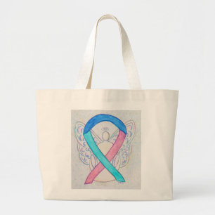 Thyroid Cancer Awareness Ribbon Custom Tote Bag
