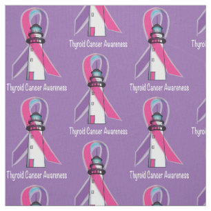 Thyroid Cancer Awareness Ribbon Fabric