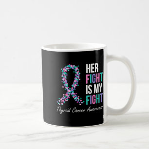 Thyroid Cancer Awareness Ribbon Fight is Fight Coffee Mug