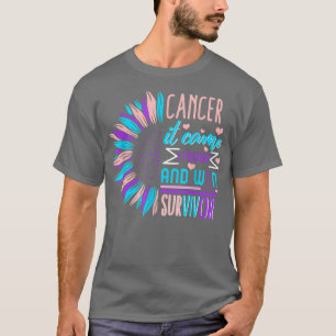 Thyroid Cancer Awareness Survivor Sunflower Thyroi T-Shirt