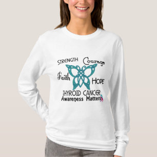 Thyroid Cancer Celtic Butterfly 3 T-Shirt