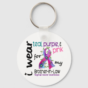 Thyroid Cancer I Wear Ribbon For My Brother-In-Law Key Ring