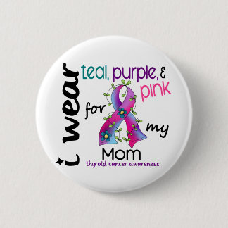 Thyroid Cancer I Wear Ribbon For My Mum 43 6 Cm Round Badge