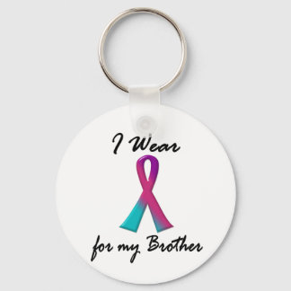 Thyroid Cancer I WEAR THYROID RIBBON 1 Brother Key Ring