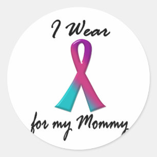 Thyroid Cancer I WEAR THYROID RIBBON 1 Mummy Classic Round Sticker