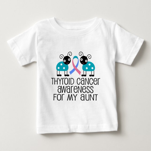 Thyroid Cancer Ribbon For My Aunt Baby T-Shirt (Front)