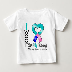 Thyroid Cancer Ribbon For My Mummy Baby T-Shirt
