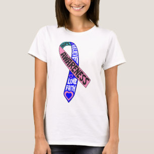 Thyroid Cancer Slogans Ribbon T-Shirt