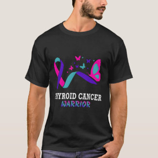Thyroid Cancer Warrior Butterfly Survivor Warrior  T-Shirt
