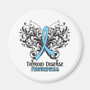Thyroid Disease Awareness Butterfly Magnet