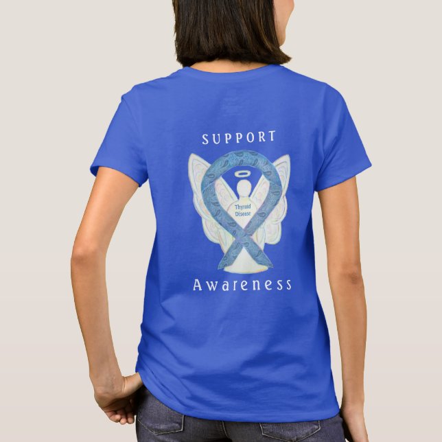 Thyroid Disease Awareness Paisley Art Angel Shirts (Back)