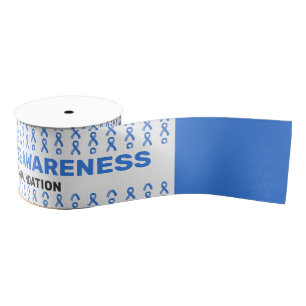 Thyroid Disease Awareness Pattern Ribbon Grosgrain Ribbon