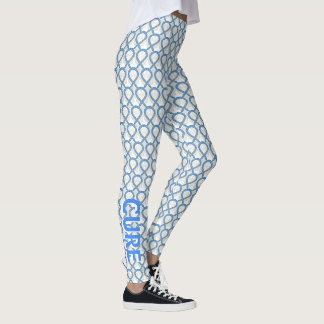 Thyroid Disease Awareness Ribbon Angel Leggings (Right)