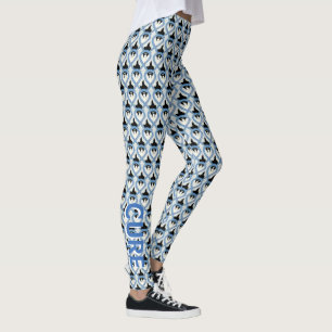 Thyroid Disease Awareness Ribbon Angel Leggings