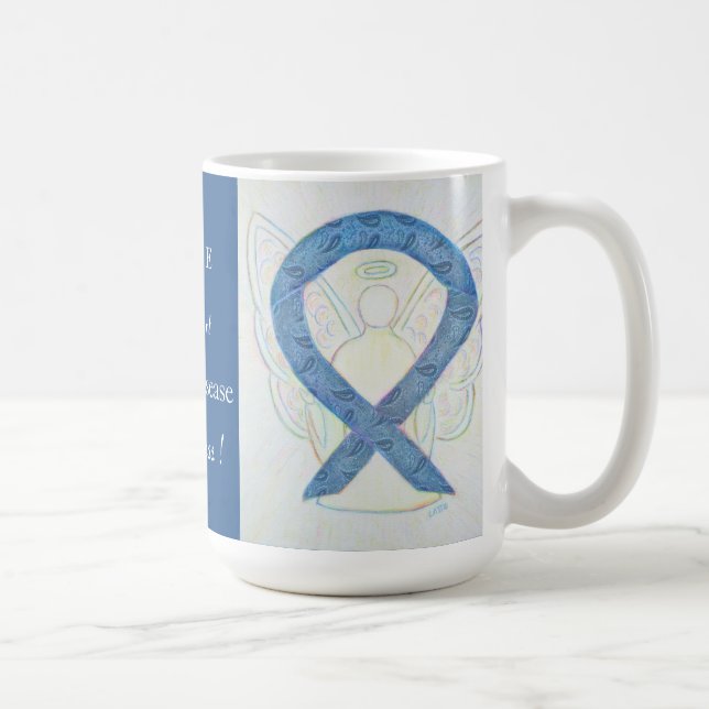 Thyroid Disease Awareness Ribbon Angel Mug (Right)