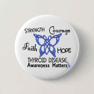 Thyroid Disease Celtic Butterfly 3 6 Cm Round Badge