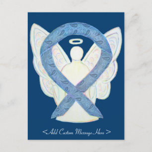Thyroid Paisley Awareness Ribbon Angel Postcard