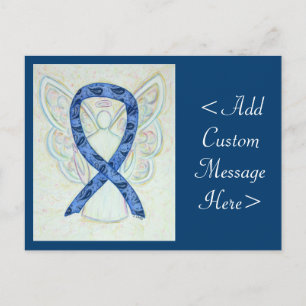 Thyroid Paisley Awareness Ribbon Angel Postcard