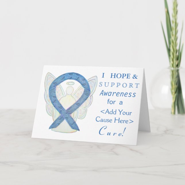 Thyroid Paisley Awareness Ribbon Custom Cards (Front)