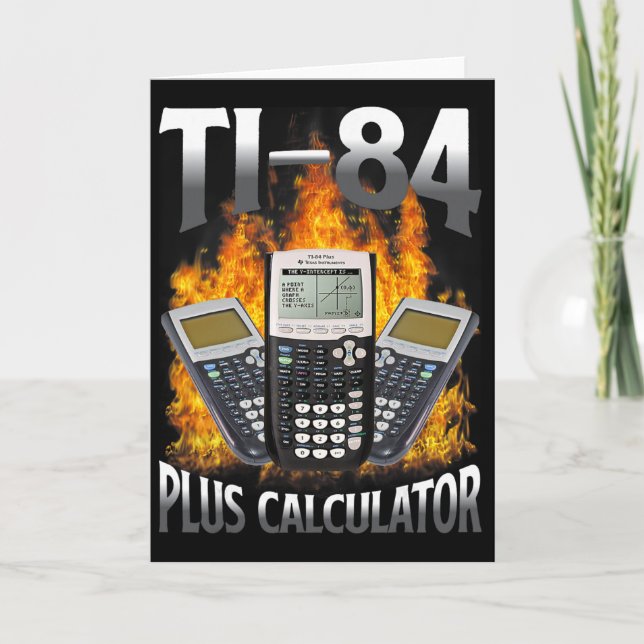 Ti-84 Plus Calculator Funny Math Teacher  Card (Front)