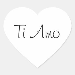 Ti Amo/I Love You Heart Sticker