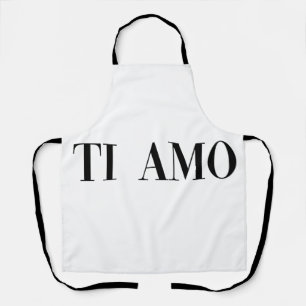Ti amo italian language lettering apron