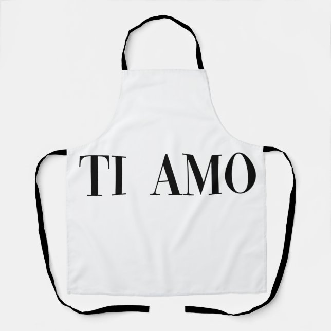 Ti amo italian language lettering  apron (Front)