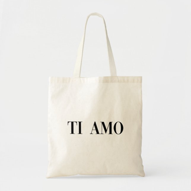 Ti amo italian language lettering tote bag (Front)