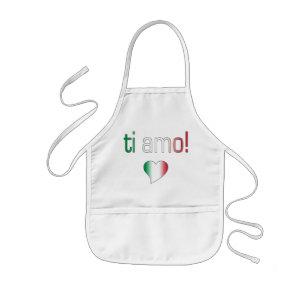 Ti Amo! Italy Flag Colours Kids Apron