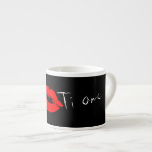 Ti Amo Love You in Italian Lips Kiss Coffee Mug