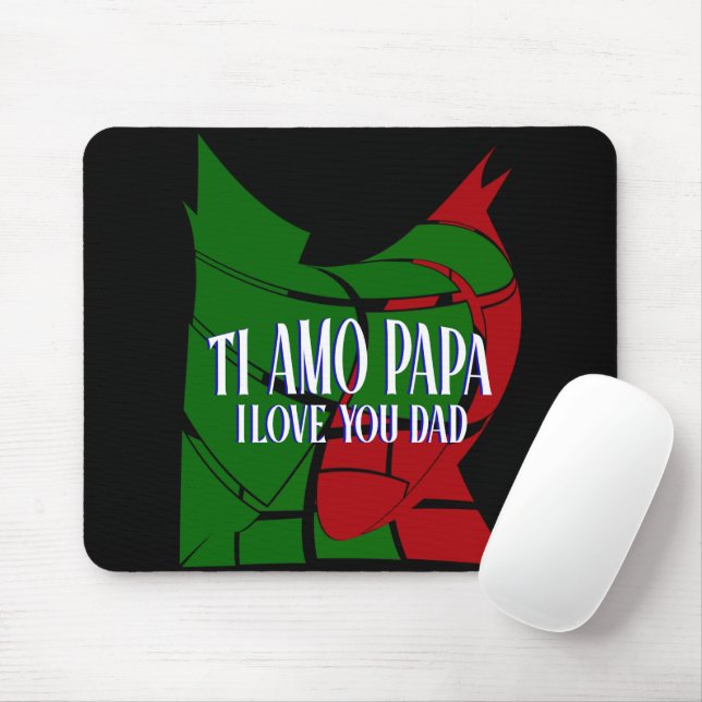 TI Amo Papa I love You Dad Mouse Pad (With Mouse)