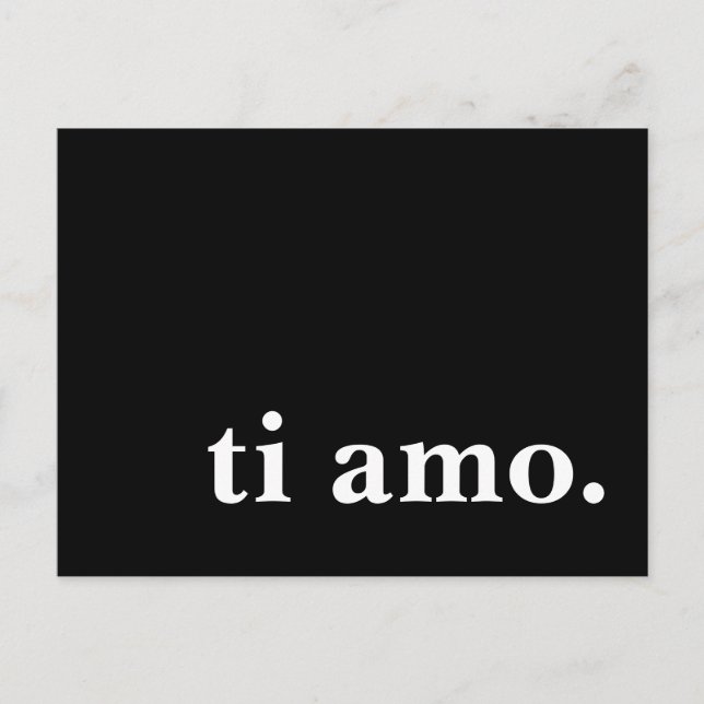 ti amo. postcard (Front)