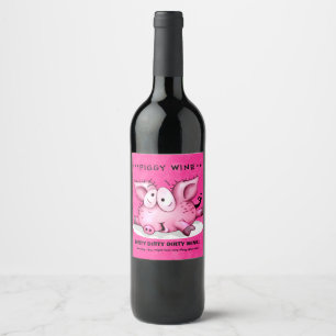 Ti-PIG CARTOON WINE LABLE BOTTLE Wine Label