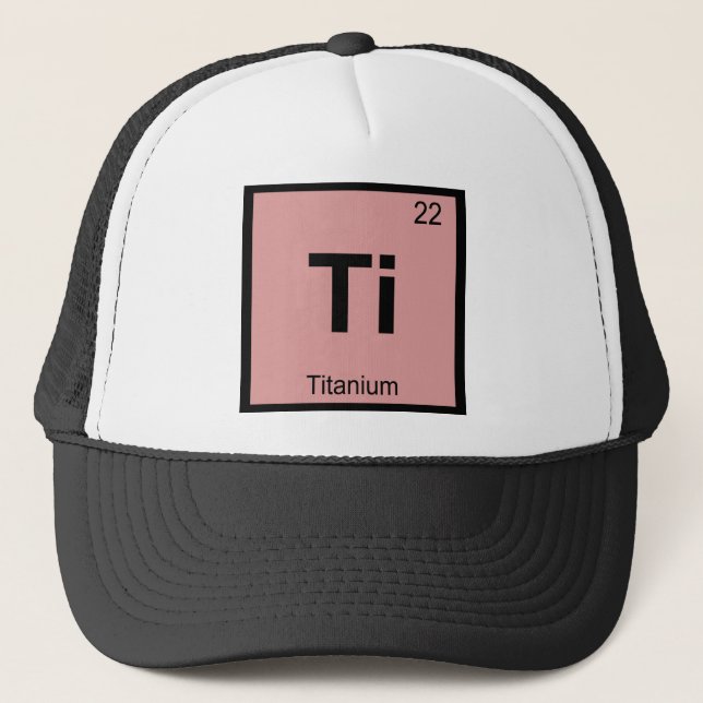Ti - Titanium Chemistry Periodic Table Symbol Trucker Hat (Front)