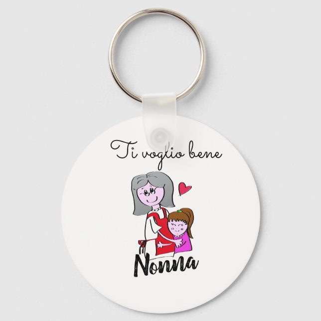 Ti voglio bene grandma Key Ring (Front)