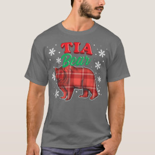 Tia Bear Buffalo Plaid Gift Matching Bear Family T-Shirt