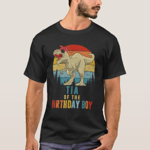 Tia Dinosaur Of The Birthday Boy Matching Family T-Shirt