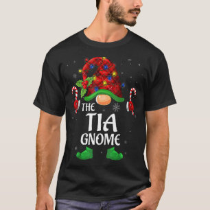 Tia Gnome Buffalo Red Plaid Matching Family Christ T-Shirt