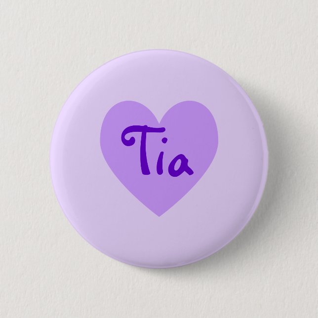 Tia in Purple 6 Cm Round Badge (Front)