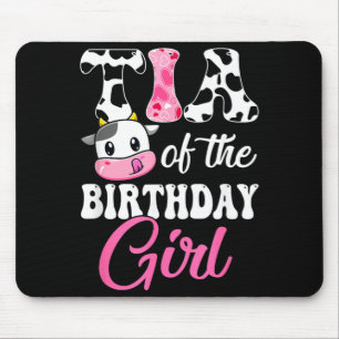 Tia Of The Birthday Girl Farm Cow 1st Birthday Mouse Pad