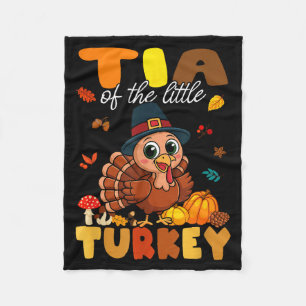 Tia Of The Little Turkey Thanksgiving Baby Shower  Fleece Blanket