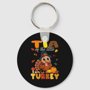Tia Of The Little Turkey Thanksgiving Baby Shower Key Ring